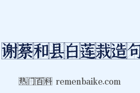谢蔡和县白莲栽造句是什么意思的图片